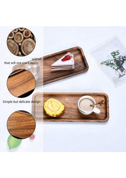 Ekran Için Küçük Ahşap Tepsisi - Çay Kahve Atıştırmalıklar Suşi ve Mezeler Için Zarif Ceviz Ahşap Servis Plakası (Yurt Dışından) modelleri