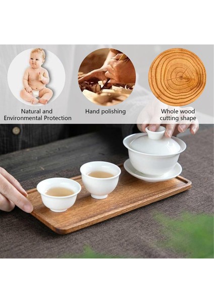 Ekran Için Küçük Ahşap Tepsisi - Çay Kahve Atıştırmalıklar Suşi ve Mezeler Için Zarif Ceviz Ahşap Servis Plakası (Yurt Dışından) indirimleri
