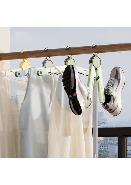 Klipsli Taşınabilir Katlanır Giysiler Askı Giysiler ve Ayakkabılar Için Çok Fonksiyonlu Kurutma Rafı Sağlam Seyahat Aksesuarı B (Yurt Dışından) indirimleri