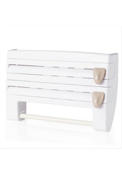 Plastik Sargı Kağıt Depolama Rafı Duvara Monte Alüminyum Folyo Rulo Raf Buzdolabı Mutfak Yumruksuz Raf Beyaz (Yurt Dışından) indirimleri