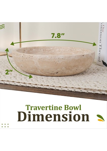 Ev Dekoru Için Traverten Dekoratif Kase - Giriş Yolu Veya Mutfak Için Modern Merkez Parçası (Yurt Dışından) indirimleri