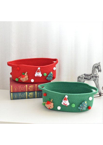 Sepetleri Küçük Pamuk Halat Sepetleri Depolama Oyuncak Atıştırmalık Sepetleri Kırmızı (Yurt Dışından) fiyatları