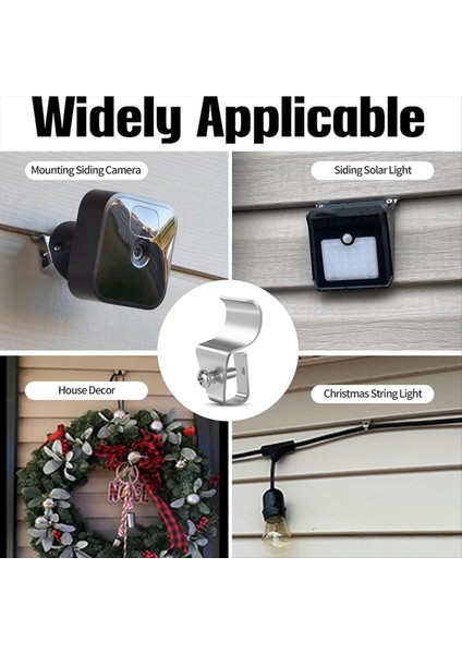 10 Paket Vinil Yan Askıları Vinil Yan Klips Kancaları Yanıp Sönme Arlo Döngü Hasar Yok Hava Koşullarına Dayanıklı - Ev Tarafı Kancaları (Yurt Dışından) fırsatları