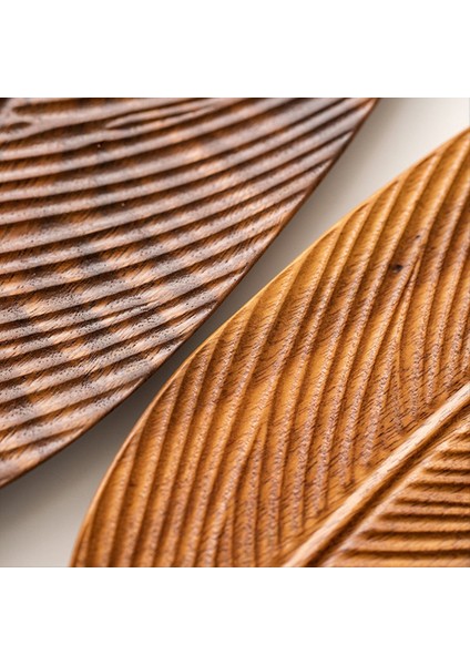 Yemek Tepsisi Yemekler Salata ve Ekmek El Yapımı Yaprak Tepsisi Orta Yaprak Damarları Için Uygun (Yurt Dışından) fırsatları