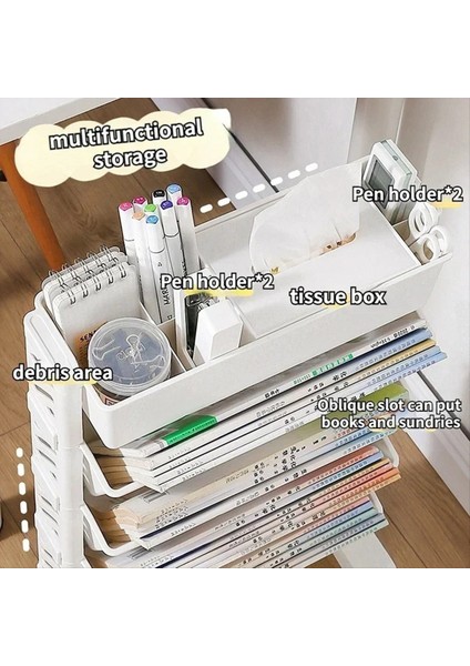 Depolama Rafları Kitap Rafları Hareketli Çok Katmanlı Raflar Masaüstü Depolama Sepetleri 5 Katmanlar (Yurt Dışından) fırsatları