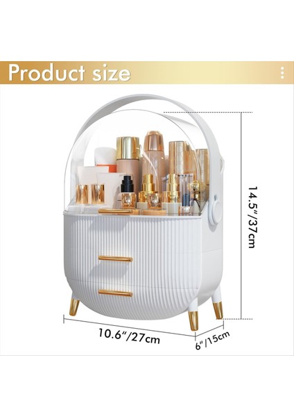 Makyaj Organizatörü Cilt Bakımı Organizatörleri - Şeffaf Kapaklı Kozmetik Ekran Kılıfları Banyo Için Cilt Bakımı Organizatörleri (Yurt Dışından) fırsatları