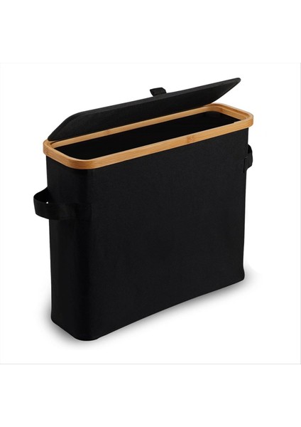 Bambu Depolama Stand Bambu Kapak Tuvalet Dolap Banyo Siyah (Yurt Dışından)