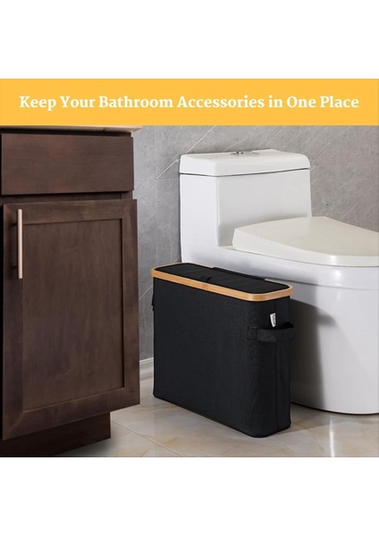 Bambu Depolama Stand Bambu Kapak Tuvalet Dolap Banyo Siyah (Yurt Dışından) modelleri