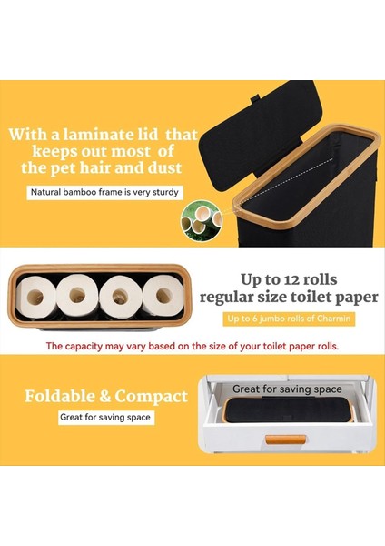 Bambu Depolama Stand Bambu Kapak Tuvalet Dolap Banyo Siyah (Yurt Dışından) indirimleri