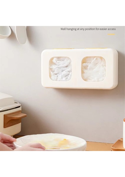 Yumuşak Kauçuk Üste Sahip Duvara Monte Plastik Sarma Saklama Kutusu Kolay Görünürlük ve Erişim Için Şeffaf Izgara Tasarımı (Yurt Dışından) modelleri