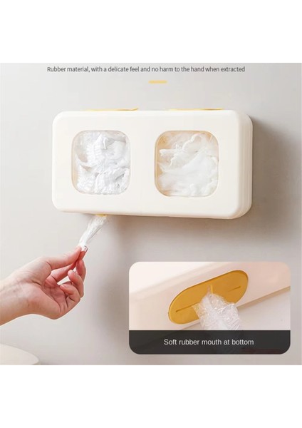 Yumuşak Kauçuk Üste Sahip Duvara Monte Plastik Sarma Saklama Kutusu Kolay Görünürlük ve Erişim Için Şeffaf Izgara Tasarımı (Yurt Dışından) fırsatları