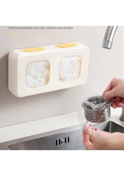 Yumuşak Kauçuk Üste Sahip Duvara Monte Plastik Sarma Saklama Kutusu Kolay Görünürlük ve Erişim Için Şeffaf Izgara Tasarımı (Yurt Dışından) indirimleri