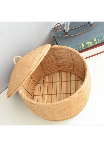 Masaüstü Rattan Depolama Sepeti El Dokumalı Oyuncak Depolama Sepeti Ev Saman Sepeti L (Yurt Dışından) indirimleri