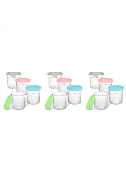NC300 NC301 Vs NC299AMZ Serisi (12 Paket) Için Uyumlu Ninja Kreması Için Yedek Pint ve Kapaklar (Yurt Dışından)
