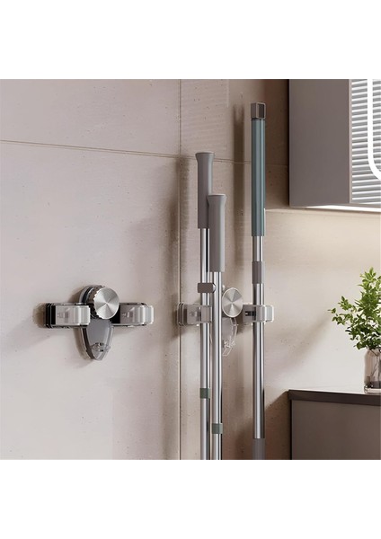 Süpürge Tutucu Mop Askı Banyo Mutfak Ofis Için Delme Gereken Süpürge Askı Organizatörü (4 Adet) (Yurt Dışından) indirimleri