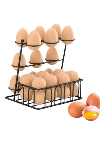 Tezgah Yumurta Tutucu Mutfak Taze Yumurta Depolama Rafı Büyük Kapasiteli Depolama Organizatör Konteyner Tutucu Sepet Mutfak (Yurt Dışından)