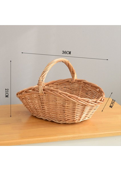 Willow Meyve Piknik Sepeti Rattan Yumurta Sepeti Mutfak Depolama Sepeti Bambu Taşınabilir Sebze Sepet Depolama Sepeti S (Yurt Dışından) modelleri