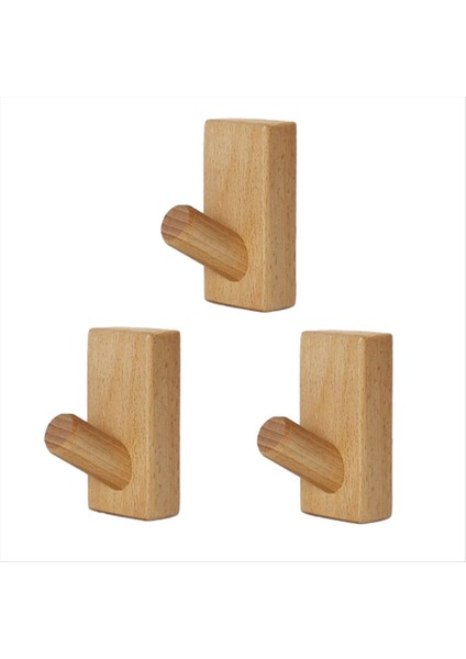 Basit Masif Ahşap Kancalar Giysiler Askı Banyo Duvar Kancaları Yatak Odası Ceket Depolama Rafları Ev Havlu Anahtar Dekoratif Kancalar A (Yurt Dışından)