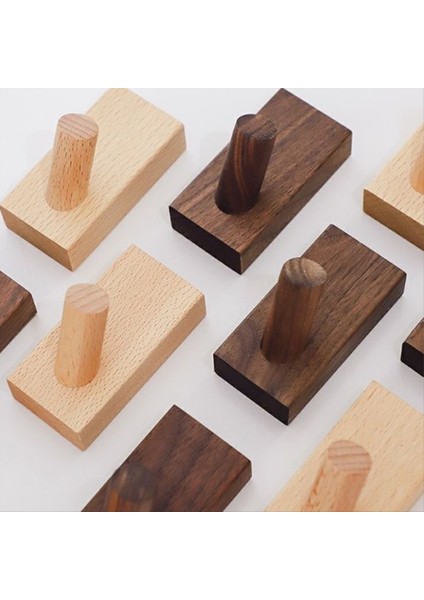 Basit Masif Ahşap Kancalar Giysiler Askı Banyo Duvar Kancaları Yatak Odası Ceket Depolama Rafları Ev Havlu Anahtar Dekoratif Kancalar A (Yurt Dışından) modelleri