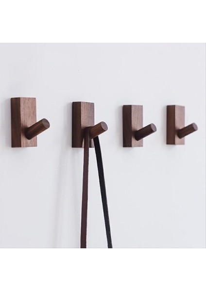 Basit Masif Ahşap Kancalar Giysiler Askı Banyo Duvar Kancaları Yatak Odası Ceket Depolama Rafları Ev Havlu Anahtar Dekoratif Kancalar A (Yurt Dışından) fırsatları