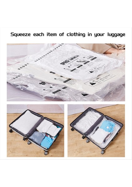 6x Vakum Depolama Torbaları Battaniyeler Için Seyahat El Pompası Yorgan Giysi Depolama L ile Sızdırıcı Sıkıştırma Torbaları L (Yurt Dışından) fırsatları