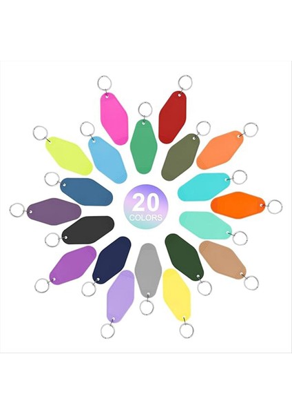 40 Pcs Otel Anahtarlık Boş Anahtar Yüzük 20 Renk Plastik Rhombus Motel Dıy Anahtarlık ve Bagaj Etiketi Için (Yurt Dışından) modelleri