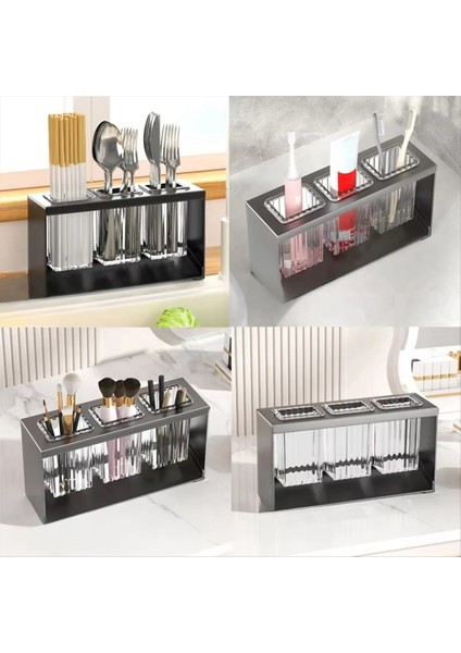 Çok Fonksiyonlu Çubuklar ve Kaşık Depolama Rafı Otomatik Drenaj Takımı Rafı Mutfak Depolama Aracı Siyah (Yurt Dışından) indirimleri