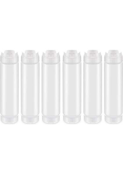 6 Adet 16 Oz Ters Plastik Sıkma Şişeleri Doldurulabilir Uç Büyük Valf Dağıtıcı Çeşni Soslar Için Şişe Şişesi (Yurt Dışından)