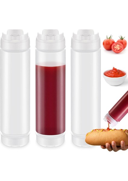 6 Adet 16 Oz Ters Plastik Sıkma Şişeleri Doldurulabilir Uç Büyük Valf Dağıtıcı Çeşni Soslar Için Şişe Şişesi (Yurt Dışından) fiyatları