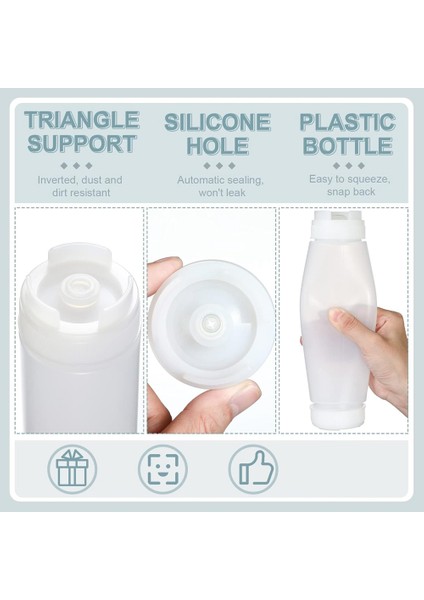 6 Adet 16 Oz Ters Plastik Sıkma Şişeleri Doldurulabilir Uç Büyük Valf Dağıtıcı Çeşni Soslar Için Şişe Şişesi (Yurt Dışından) modelleri