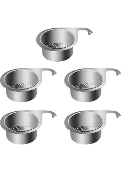 5x Çok Fonksiyonlu Drenaj Sepeti Paslanmaz Çelik Kuğu Lavabo Süzgeç Sepeti Asılı Filtre Sepetine Dokunun (Yurt Dışından)