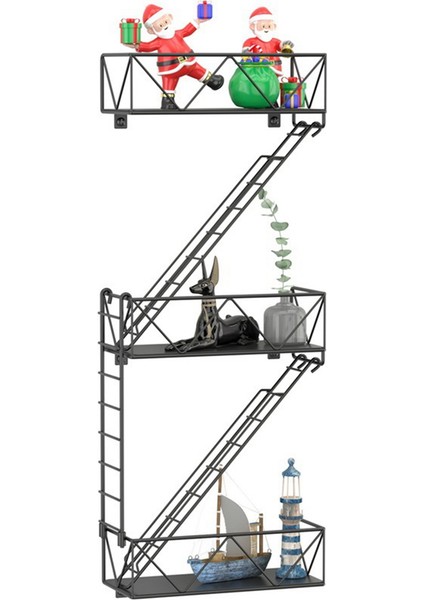 Yangın Kaçış Duvar Rafları Duvar Montajları Raflar Duvar Ekran Sanat Depolama Merdiveni Rafları (Yurt Dışından) fiyatları