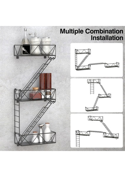 Yangın Kaçış Duvar Rafları Duvar Montajları Raflar Duvar Ekran Sanat Depolama Merdiveni Rafları (Yurt Dışından) modelleri