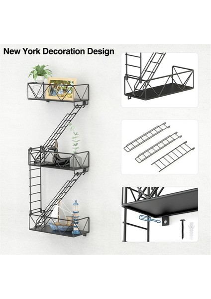 Yangın Kaçış Duvar Rafları Duvar Montajları Raflar Duvar Ekran Sanat Depolama Merdiveni Rafları (Yurt Dışından) fırsatları