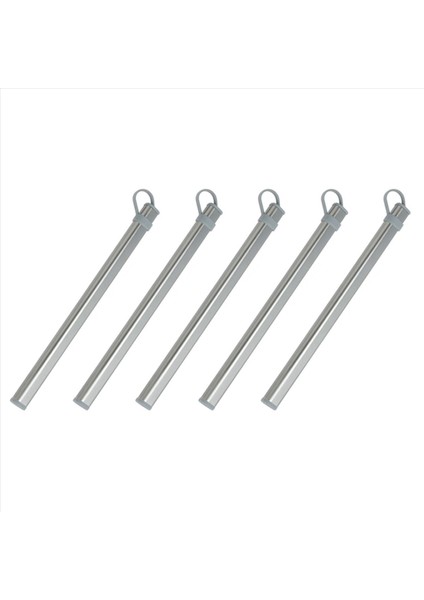 5x Yemek Çubukları Depolama Tüpleri Titanyum Çubukları Için Alüminyum Alaşım Kutusu Kasa Çubuklar Gri (Yurt Dışından)