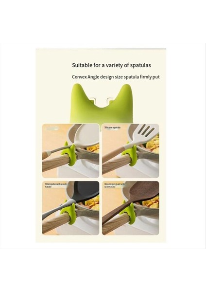 6pcs Tencere Kapağı ve Çorba Kaşığı Tutucu Silikon Saksı Klipli Dinlenme Mutfak Kaşık Tutucu Buhar Serbest Bırakma ile Spatula Rafı (Yurt Dışından) indirimleri