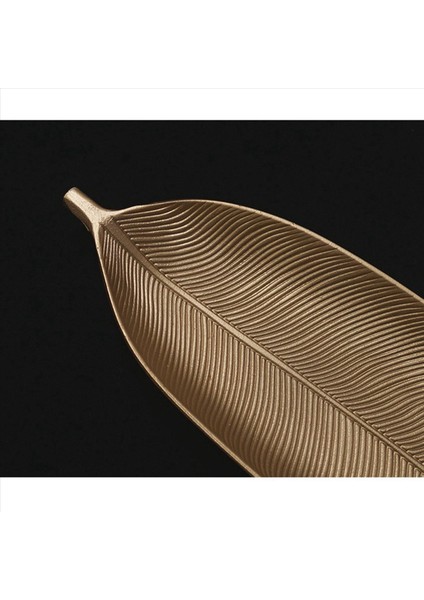 6x Iskandinav Dekoratif Tepsisi Altın Yapraklar Şekil Servis Tepsisi Takı Palet Meyve Atışosu Tablo Depolama Organizatör (Küçük) (Yurt Dışından) indirimleri