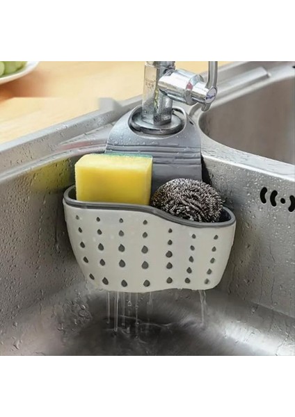 Asma Sepet Lavabo Sünger Rafı Lavabo Organizatörü Silikon Depolama Kutusu Asabilir Çok Fonksiyonlu Drenaj Depolama Sepeti (Yurt Dışından) modelleri