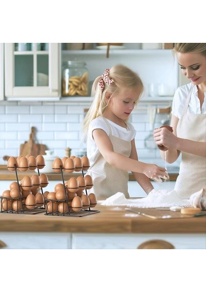 Tezgah Yumurta Tutucu Mutfak Taze Yumurta Depolama Rafı Büyük Kapasiteli Depolama Organizatör Konteyner Tutucu Sepet Mutfak (Yurt Dışından) fırsatları