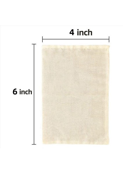 100 Adet 4 x 6 Inç Pamuklu Muslin Çantaları Çay Için Yeniden Kullanılabilir Çekme Çantaları Parti Için Peynirli Poşet Poşetleri (Yurt Dışından) fırsatları