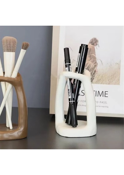 Mum Tutucu Kozmetik Kalem Depolama Rafı Nordic Style Süsler Sevimli El Yapımı Balmumu Süsleri Koyu Kahverengi (Yurt Dışından) indirimleri