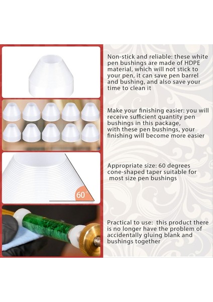 10 Adet Kalem Burçları Plastik Yalıtım Kalemi Burçları Ca Bitirmek Için 0 23IN/6MM Yapışmaz Burç Dönmesi- Beyaz (Yurt Dışından) modelleri