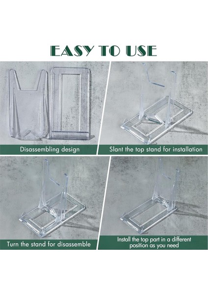 16PCS Display Crystal Kitap Tutucu Ekran Ayarlanabilir Kitap Şövale Koleksiyoner Ekran Standı CD Magazine Için (Yurt Dışından) fırsatları