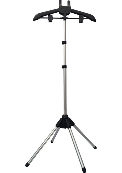 Ev Zemin Asılı Ütü Rafı Ekran Raf Giysisi Askı Kıyafetleri Katlanabilir Tripod Buhar Askısı Siyah (Yurt Dışından)