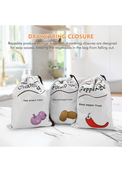 Patates ve Soğan Depolama Çantası Çekme Çantası Soğan Patates Biber Depolama Çantası Çekme Taze Tutucu Çanta Alışveriş Çantası (Yurt Dışından) modelleri