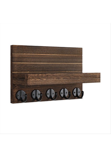 Raflı Duvar Dekoratif Anahtar ve Posta Tutucusu Için Anahtar Tutucu Torbalar Katlar Şemsiye Için Büyük Kancalar Vardır (Yurt Dışından)