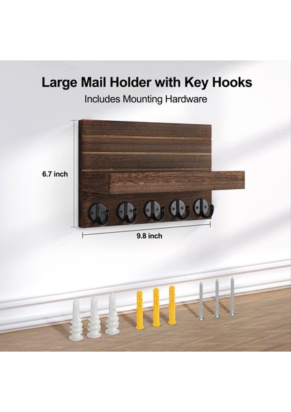 Raflı Duvar Dekoratif Anahtar ve Posta Tutucusu Için Anahtar Tutucu Torbalar Katlar Şemsiye Için Büyük Kancalar Vardır (Yurt Dışından) modelleri