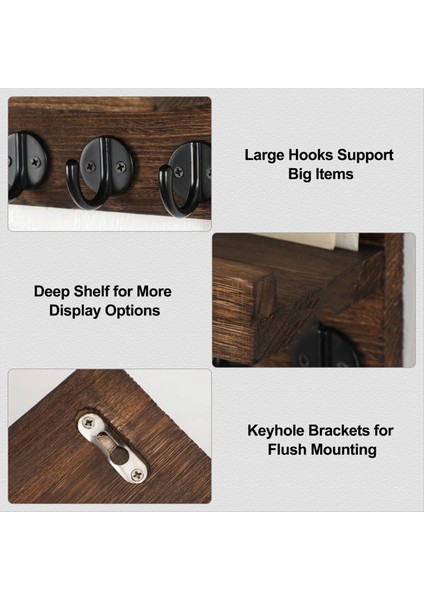 Raflı Duvar Dekoratif Anahtar ve Posta Tutucusu Için Anahtar Tutucu Torbalar Katlar Şemsiye Için Büyük Kancalar Vardır (Yurt Dışından) fırsatları