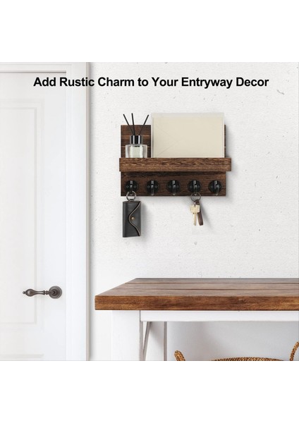 Raflı Duvar Dekoratif Anahtar ve Posta Tutucusu Için Anahtar Tutucu Torbalar Katlar Şemsiye Için Büyük Kancalar Vardır (Yurt Dışından) indirimleri