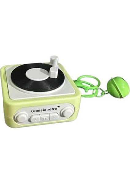 Mini Retro Teyp Kayıt Noktası Anahtarı Taşınabilir Anahtarlık Retro Teyp Çiftinin Si Anahtar Keychain Mini Kayıtlanabilir Yeşil (Yurt Dışından)